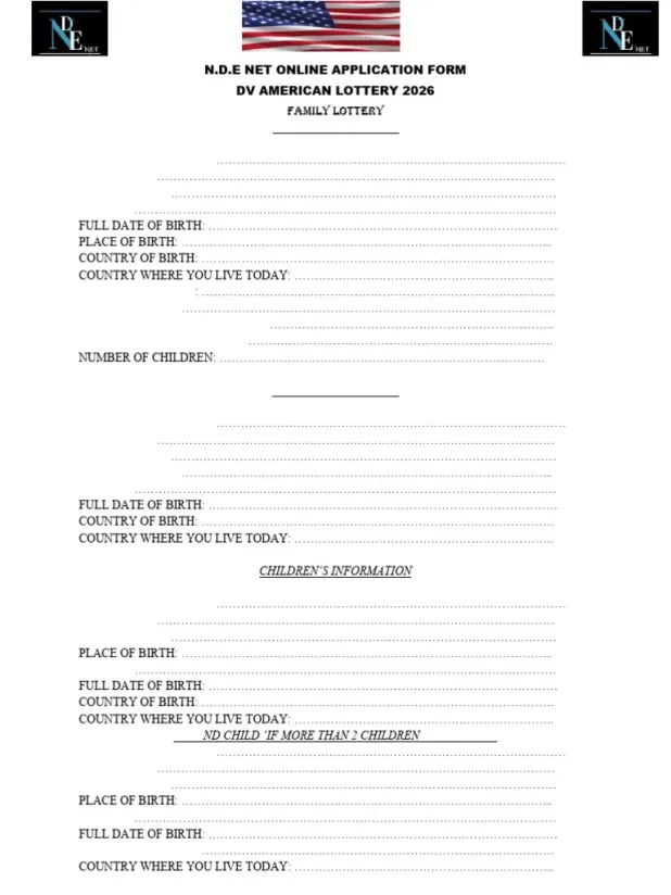 USA DIVERSITY VISA (DV) 2026 APPLICATION PROCESS